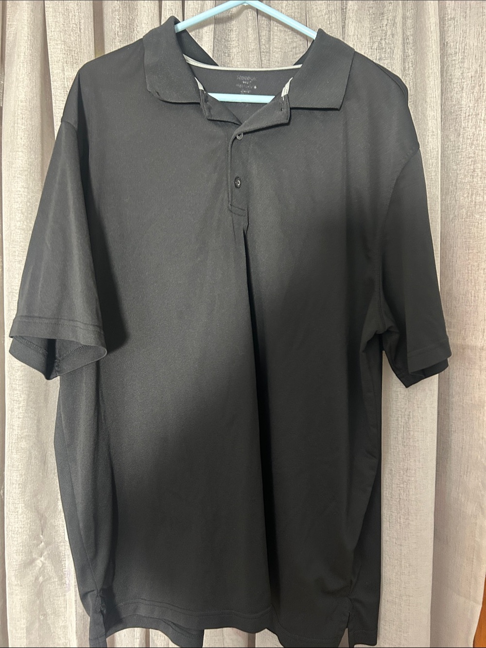 Reebok Black Men's Polo - Short Sleeve Performance Shirt